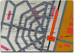 1990年頃の日吉駅前「卒業アルバム1986～1990」より